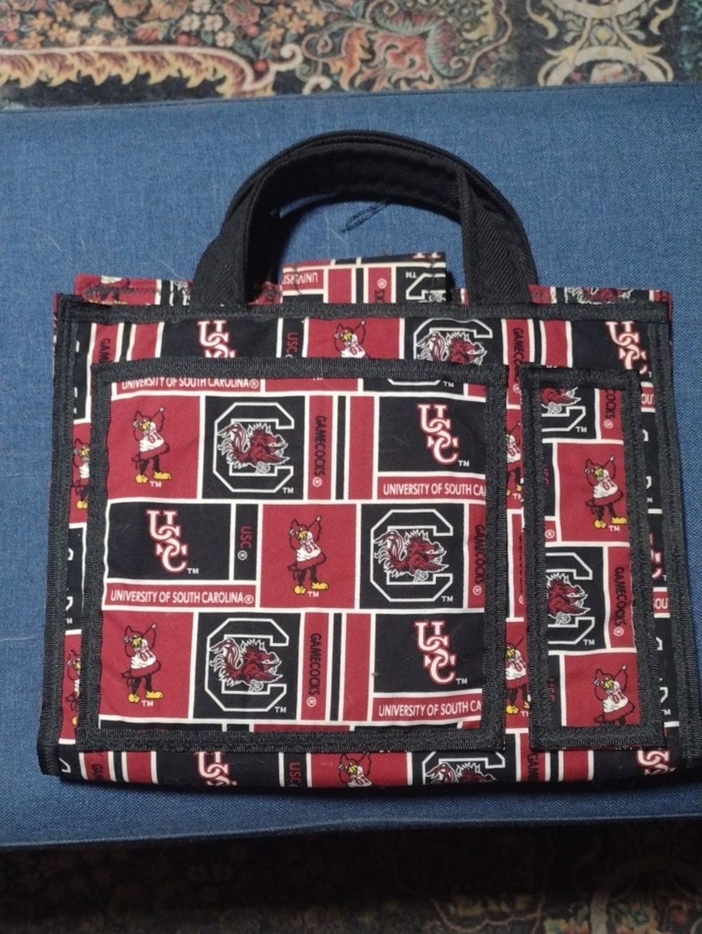 Garnet and Black Tablet/Book Tote Bag